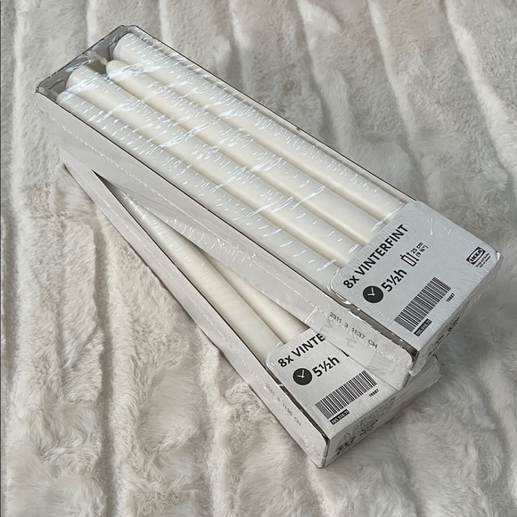 NEW IKEA VINTERFINT Taper Candles (White) 16 Candles - Picture 4 of 4